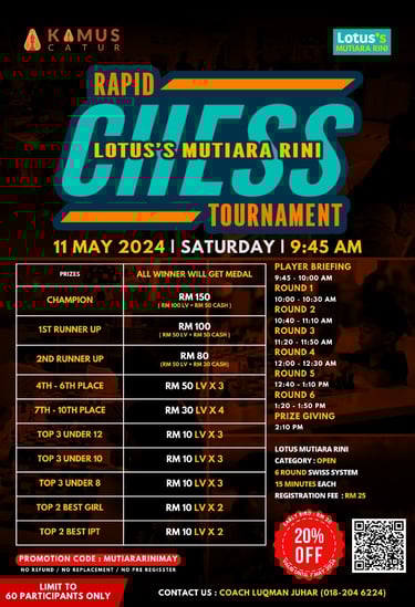 Lotus's Mutiara Rini Rapid Catur Malaysia Chess Tournament