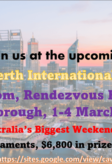Western Australia Chess Association. 2024 Perth International Open . Rendezvous Hotel Perth