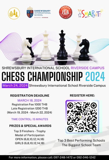Thailand Chess. Shrewsbury International School Riverside Campus Chess Championship 2024