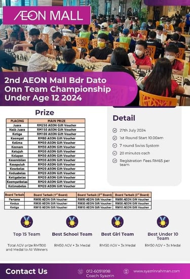 2nd AEON Mall Dato Onn Team Chess Championship 2024