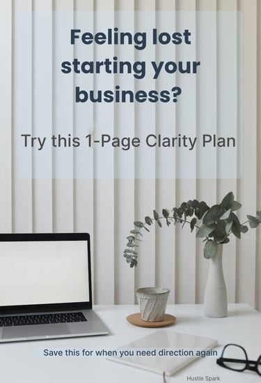  calming workspace for beginners who are working on online business clarity plan