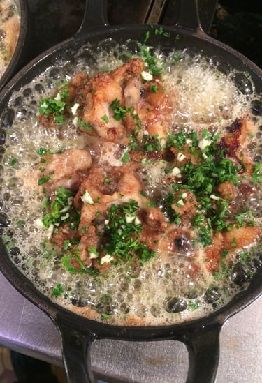 Grenouilles en persillade