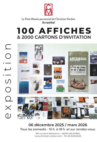 Affiche de l'exposition "100 affiches et 2000 cartons d'invitation"