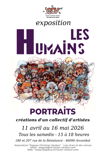 Affiche de l'exposition "LES HUMAINS - Portraits"