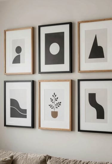 Neutral Botanical Prints Wall Art Decor Plant Minimalist Canvas Pictures