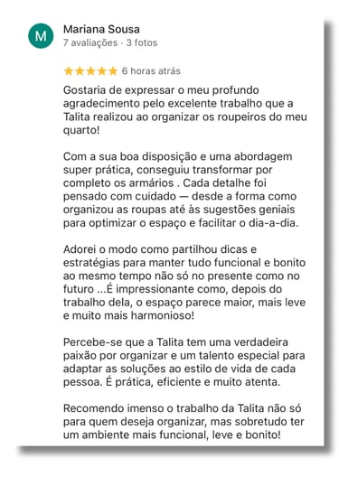 Talita Tavares / Personal Organizer - Organização Residêncial / Cursos / Ebook / Consultoria