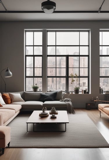 Bright living room with modern inventory