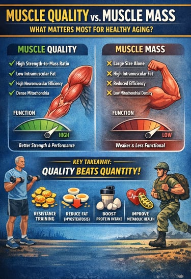Muscle Quality vs. Muscle Mass: Why Strength-to-Mass Ratio Determines Healthy Aging