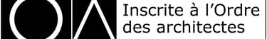 Inscrite à l'Ordre des architectes