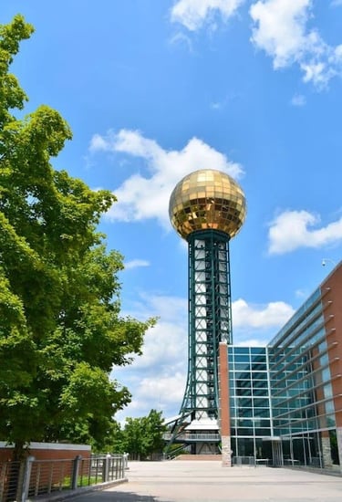 Knoxville, Tennessee Travel - Gold Sunsphere built for the 1982 World Fair