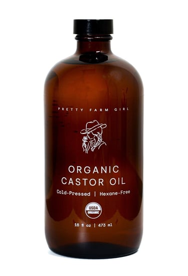 a bottle of castor organic oil