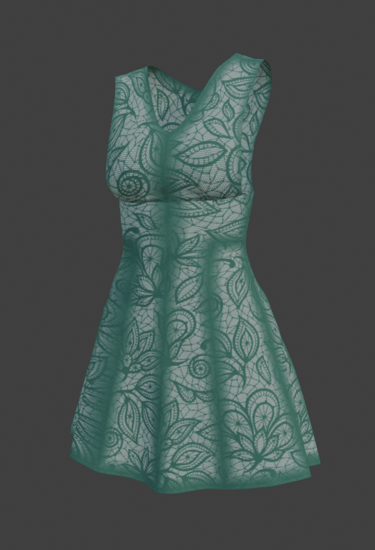 Sleeveless green floral dress (elegant)
