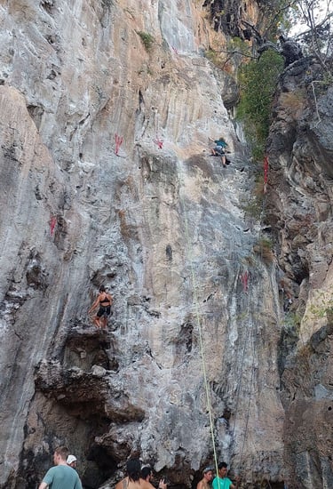 thailand krabi railay rock climbing