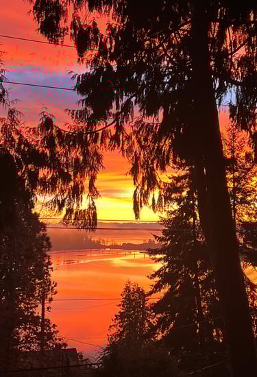 Sunset over Poulsbo, Washington