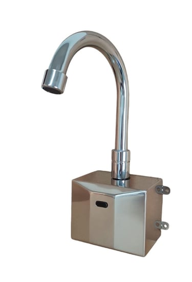 torneira com sensor de parede em aço inox samogin tp100i