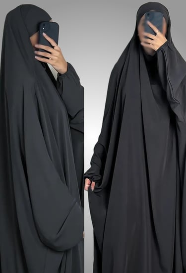 Abaya femme noire ample élégante islamique