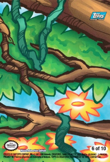 Stickers 6 of 10 Topps Pokémon The Movie 2000 back