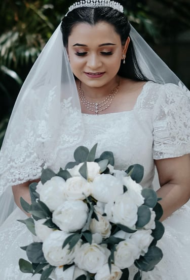 Shiwangi Singh makeovers christian wedding catholic wedding