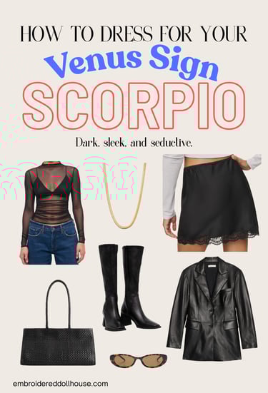 How to dress for your Venus sign picture collage featuring inspiration from Abercrombie, Mejuri