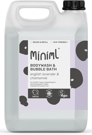 a bottle of minimimil body wash
