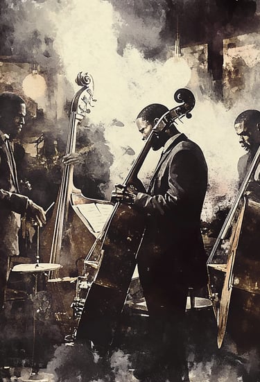 musicos de jazz en el tienda artecaminodevida de Eva Mas