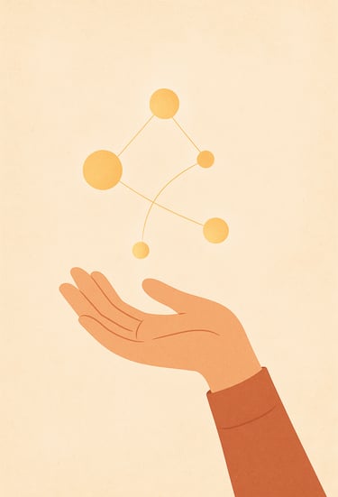 illustration main et constellation