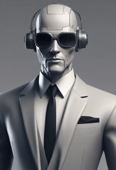 An animated robot showcasing the Basic AI Agent.