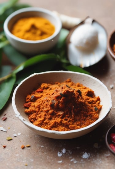 Several coconuts with rough, brown husks are piled closely together. A container of Forager Project Dairy-free Cashewgurt Coconut Yogurt alternative is placed in front, prominently displaying its label and branding.
