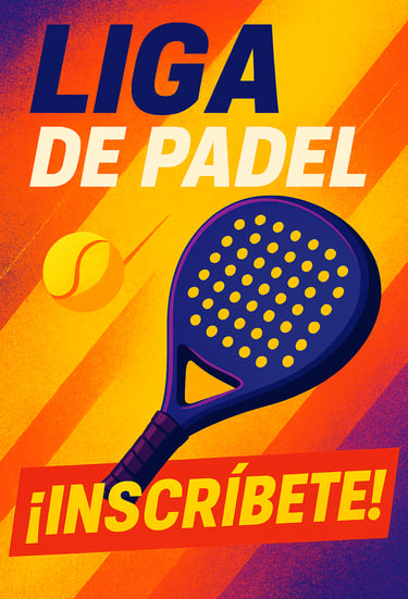 pala de padel con pelota inscripción