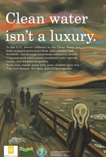 a poster for a clean water campaign