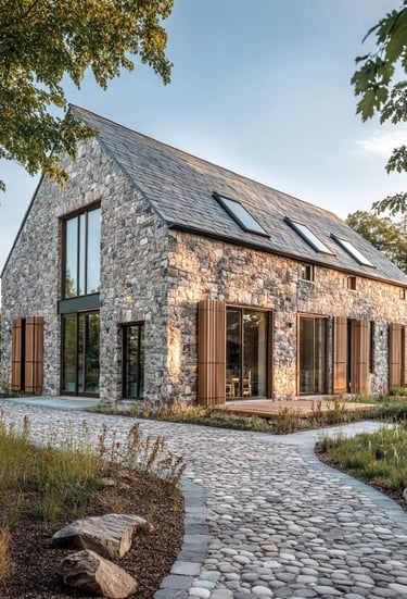 kültür taşı ile estetik dış duvar kaplama uygulaması