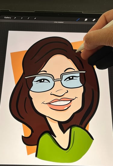 Digital caricature drawing