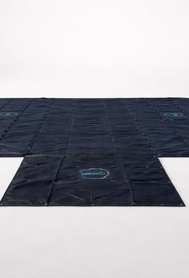 8FT Drop Lumber Tarp 24ft x 27ft 14oz vinyl on the sides, 18oz vinyl on the top With 1 Flap in the f