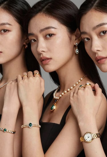 adorable kids wearing colorful, lightweight bracelets and rings