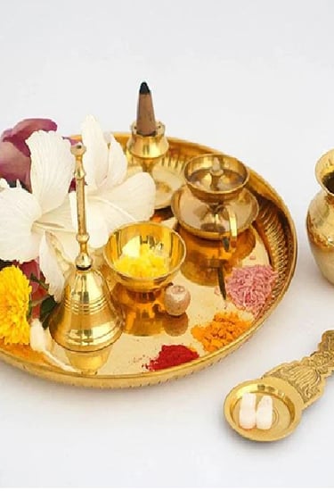 Traditional cleansed pooja essentials from Shri Shivasadguru Goushala, crafted for divine worship
