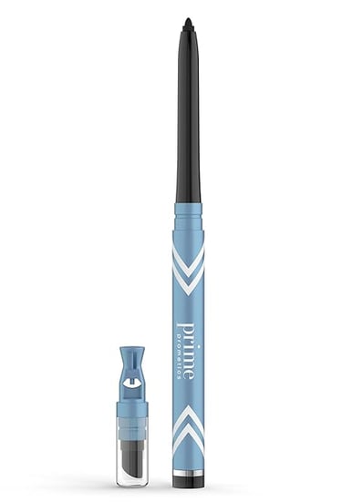a blue and white pen with a black pen and a black pen