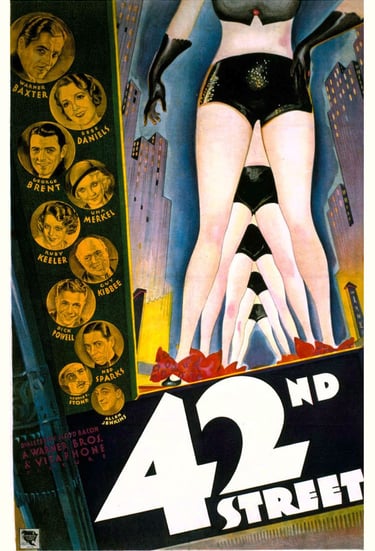 Original theatrical poster for 42nd Street (1933), the film that redefined the Hollywood musical.