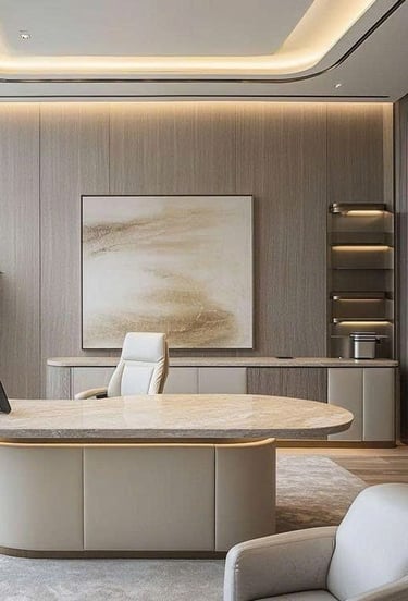 ofis tasarımı ve tadilatı yapılmış modern çalışma alanı