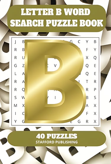 Letter B Word Search Puzzle Book