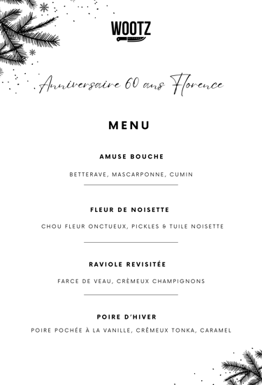 Menu de chef privé Caen