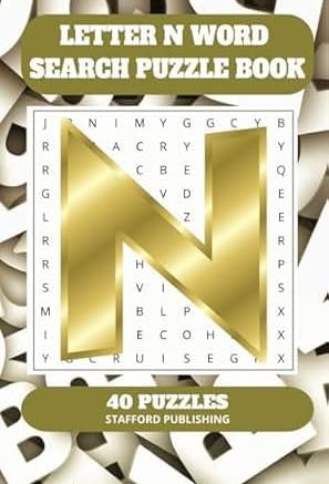 Letter N Word Search Puzzle Book