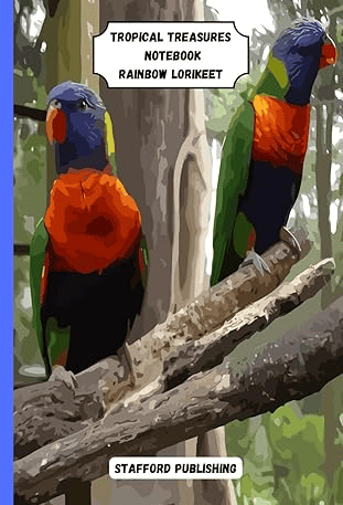 Stafford Publishing Tropical Treasures Notebook Rainbow Lorikeet