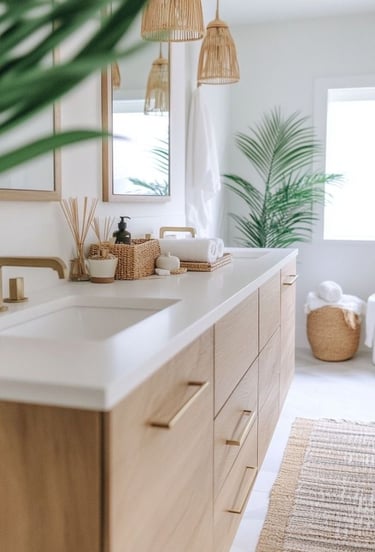 modern banyo tasarımı uygulanmış iç mekân