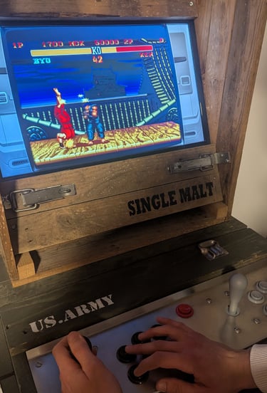 Jeu Street Fighter II sur Borne Arcade.