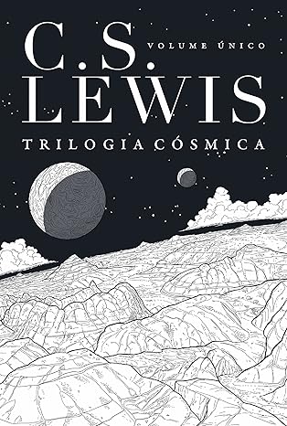 Cover of Trilogia Cósmica by C.S. Lewis featuring a planetary landscape illustration.