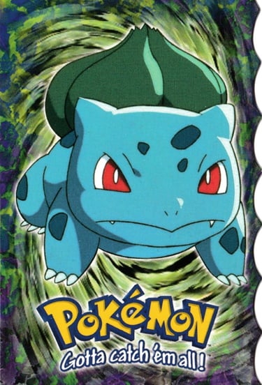E1 of E12 Bulbasaur Topps Pokémon The FIrst Movie Die Cut