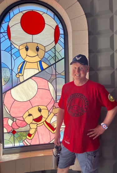 Super Nintendo World - Staid Toad and Stained Toadette