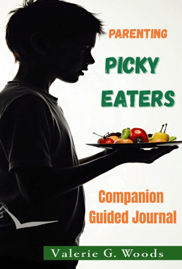 Parenting Picky Eaters Companion Journal Cover a teenager holding a plate of food