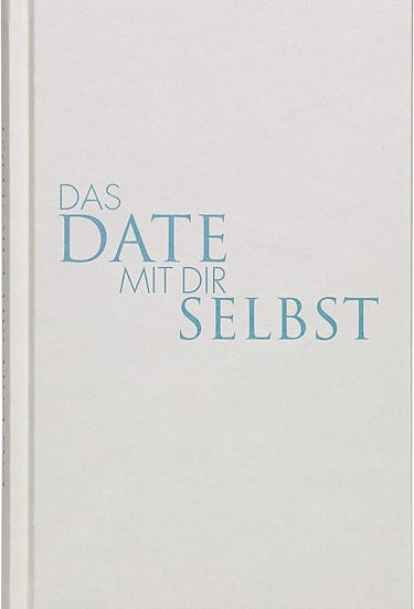 a book with a white cover and blue text