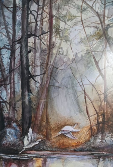 Original watercolour painting by the artist Angelina.N ArtNess. Amazing nature art. 16 years old artist. Artwork by ArtNess